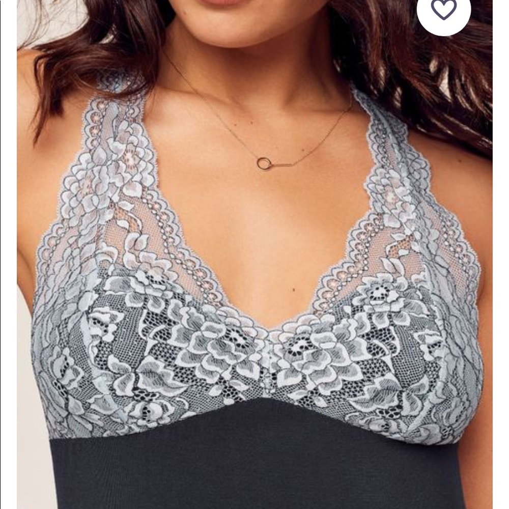 Brand new camisole sleepwear black with white lace